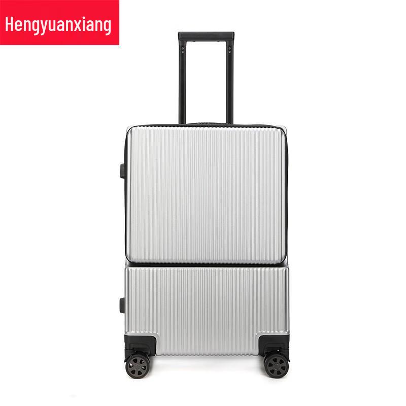 Hengyuanxiang Front-Opening Aluminum Frame Luggage 24 inches
