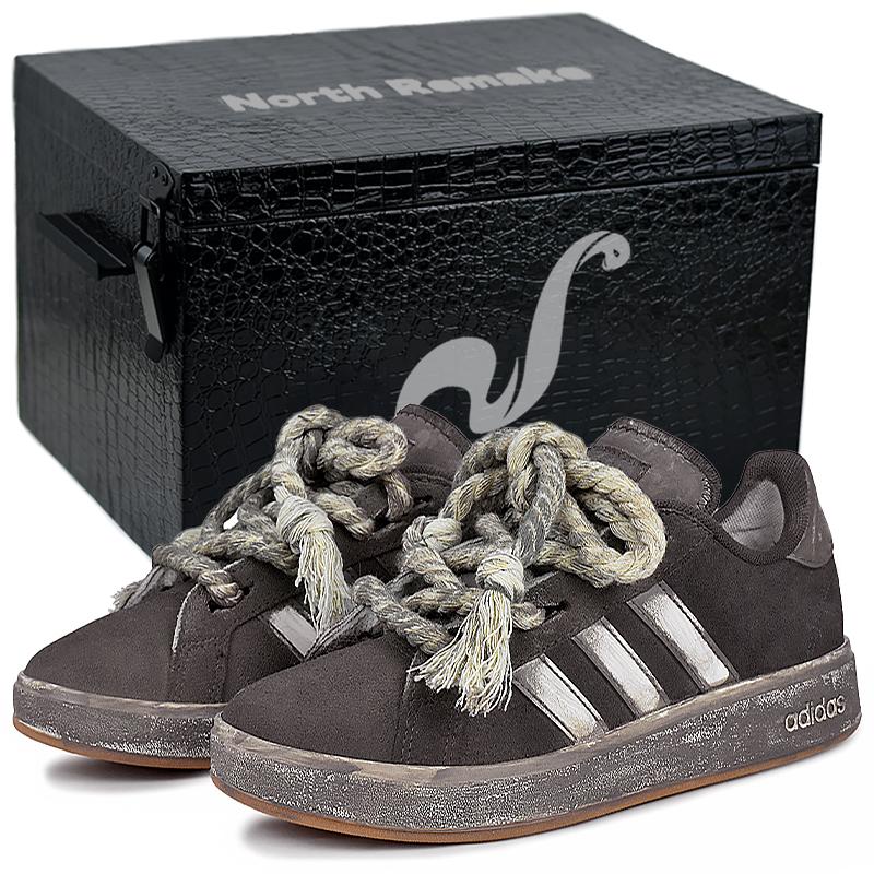 

Adidas Grand Court Base 00s Abrasion Resistant Low top Skateboard Shoes Unisex Dark Brown IH6185(Team96-S-BOX) 43⅓