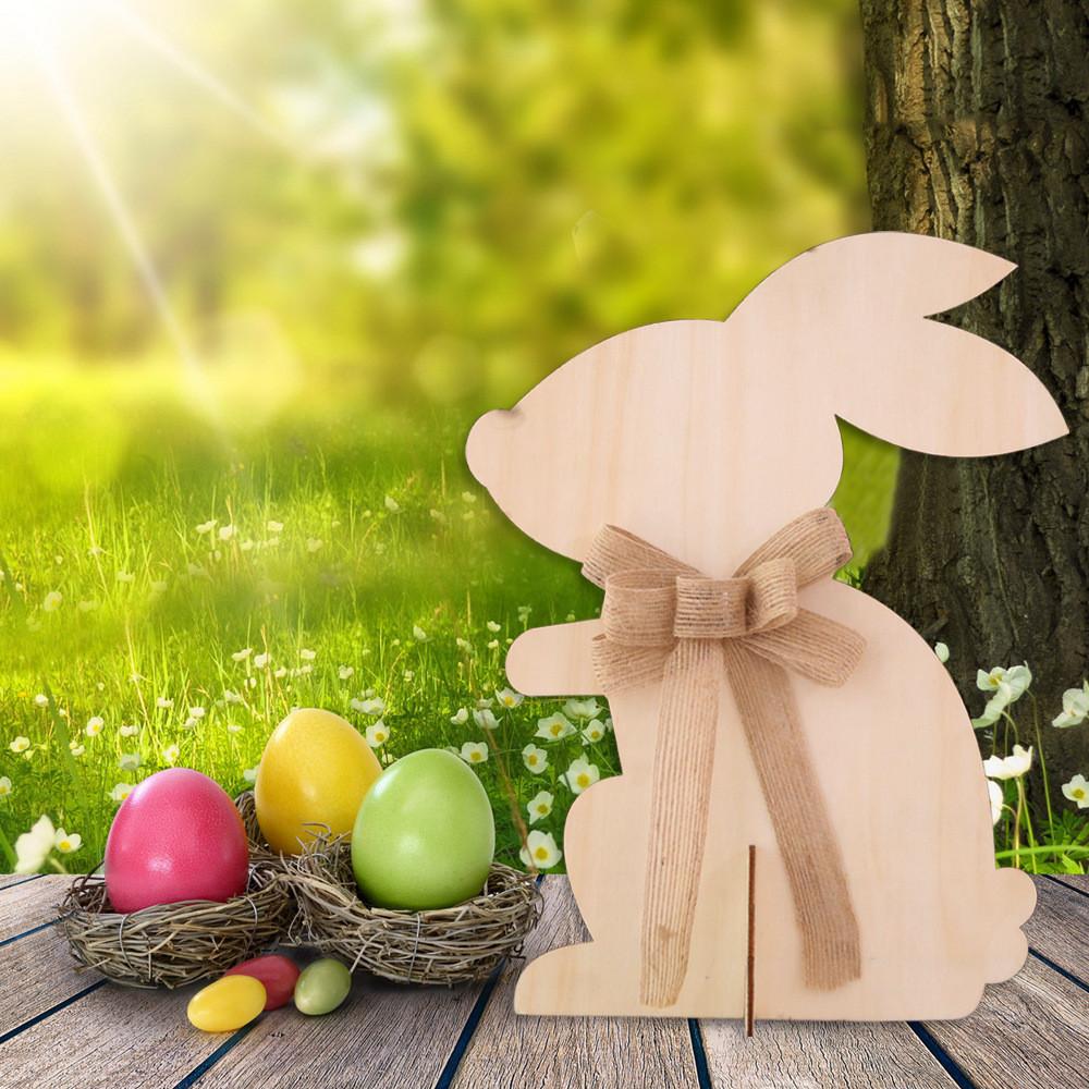 Charming Easter Rabbit Decoration For Home Decor Festive Wooden Chicken Egg Display