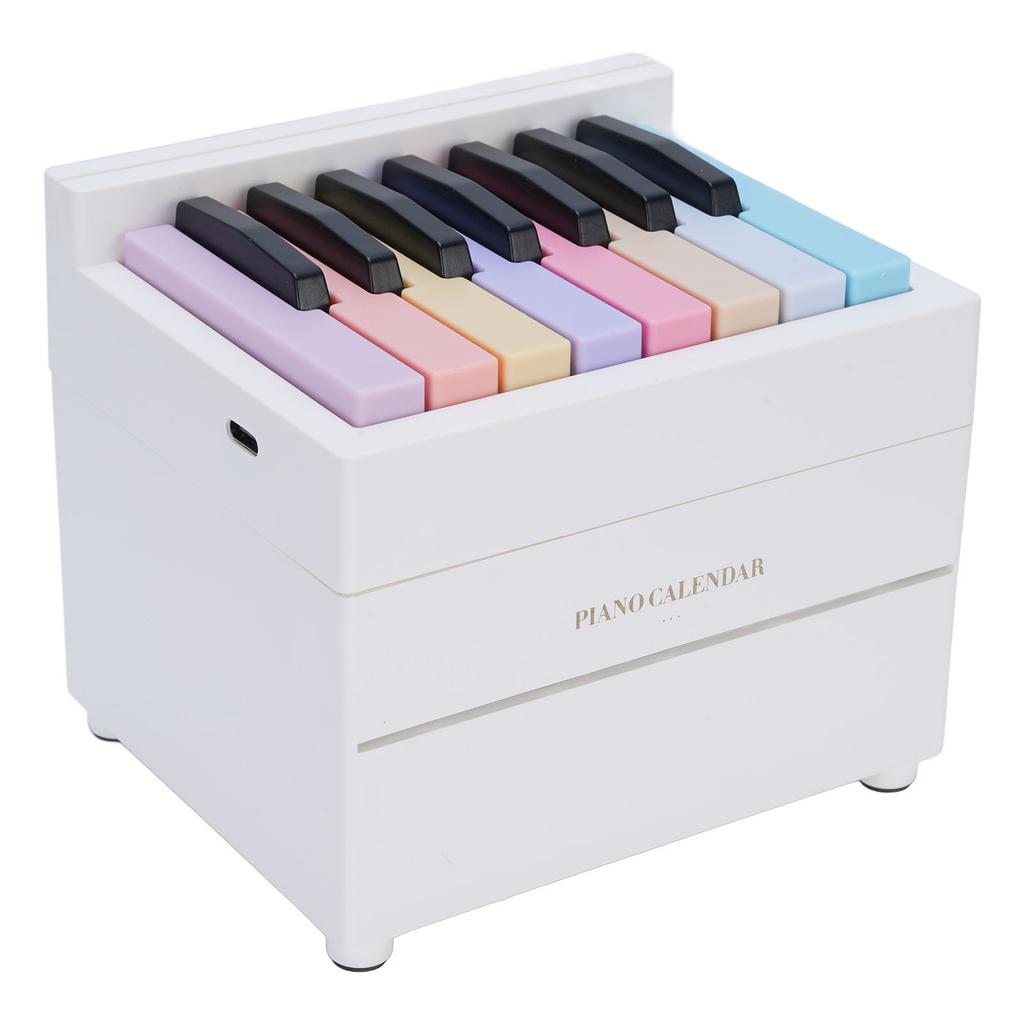 Piano Desk Calendar 2025   Time Date Display Playable Piano Calendar Gift with 27 Cards