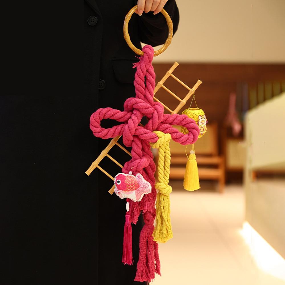 Hand-wove Spring Festival Pendants Red New Year Decoration Chinese Knot Pendant Living Room