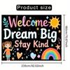 2D Positive Quote Welcome Backdrop - Kids Room Wall Decor Background