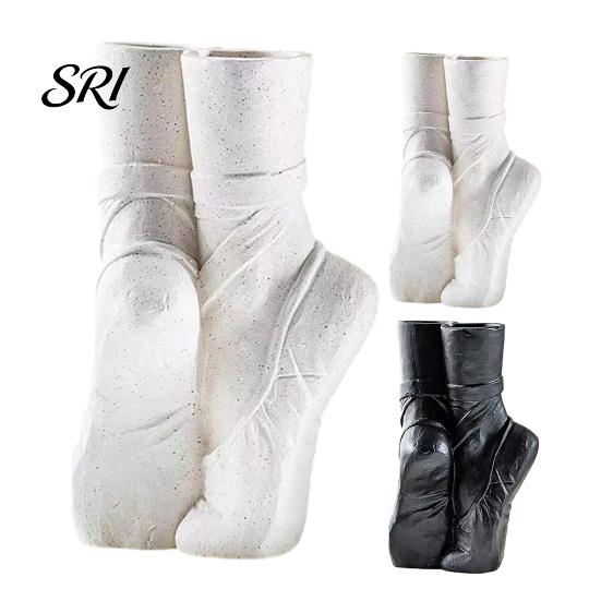 Ballet Pointe Shoe Decor Shoes Flower Vase Modern Floral Arrangement Table Centerpiece Abstract Art Dancing Unique Decorative for Coffee Office Shelf