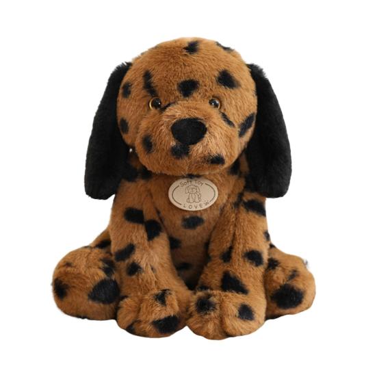 Spotted Dalmatian Plush Toy 25cm Super Soft Stuffed Dog Huggable Sitting Pose Cuddly Dog Plushie Gift for Girls Boys