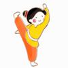 Creative Kung Fu Cartoon Brooch - Personalized Schoolbag Pendant Accessory