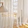 Lace Tulle Window Curtain Aesthetic Lace Curtain French Balcony Screen Curtain Wedding Party Decor Bedroom Livingroom Supplies