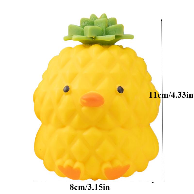 Süße Dehnbare Ananas-Ente Quetschspielzeuge Stressabbau Bälle Angstlinderung Neuheit Knet-Fidget-Spielzeug Für Kinder Feiertagsgeschenke