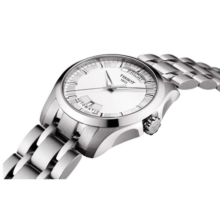 TISSOT Kutu Collection Automatic Mechanical Movement 100m Water Resistance Men's Watches Watch 39mm White Dial T035.407.11.031.00