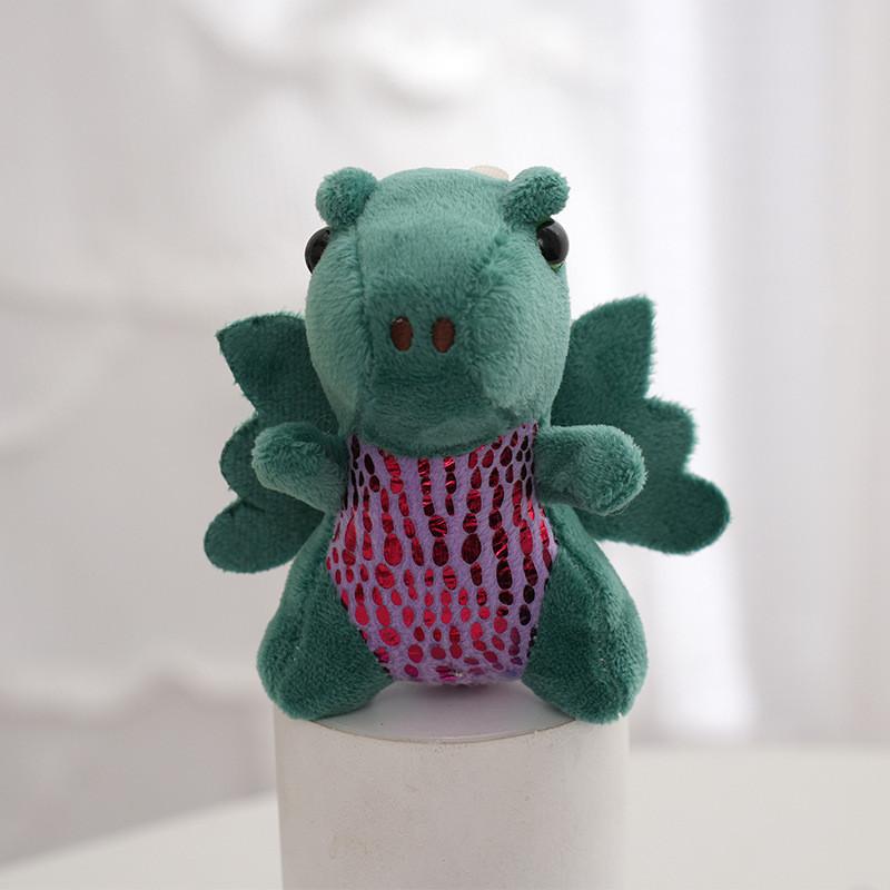 Soft Crystal Plush Dinosaur Toy Pp Cotton Filled Cute Keychain Perfect Gift