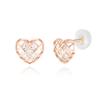 14K Gold Mini Heart Earrings