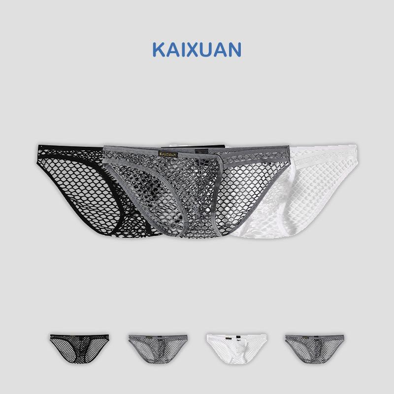 Men's Large Mesh Triangle Briefs - Quick-Drying, Comfortable, European-American Style