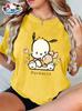 Genuine Sanrio Authorized Women's Elegant Short-sleeves Are Suitable for Daily and Holiday Wear In Spring, Summer and Autumn.