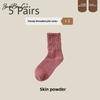 5 Pairs of Women's Autumn and Winter Fashion New Drum Pile Socks