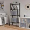 Linen Fabric Storage Basket with Lids Collapsible Sundries Storage Box Toys Books Organizer for Living Room Bedroom Dormitory