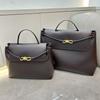 Leather handbag bag old money high-end women's bag