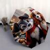 Lady and the Tramp Fully automatic themed umbrella   8 ribs durable iron frame, tri fold compact design, perfect as a gift, travel umbrella,
