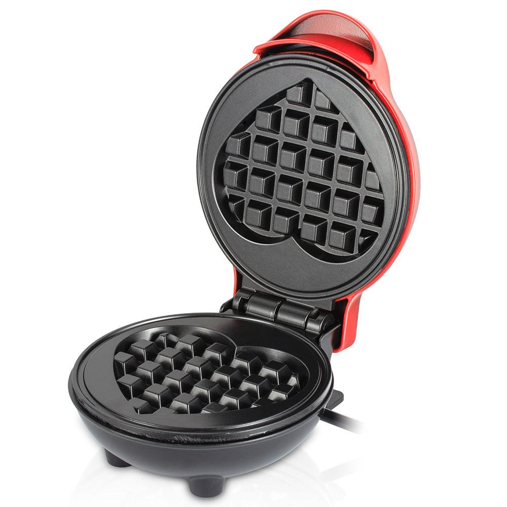 Heart-Shaped Mini Electric Waffle Maker for Home Use