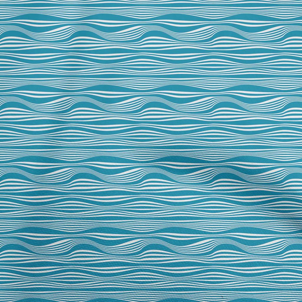 oneOone Cotton Flex Blue Fabric Abstract Stripe Sewing Fabric By The Yard Printed Diy Clothing Sewing Supplies 40 Inch