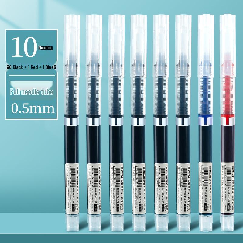 Quick-Dry Liquid Ink Rollerball Pen 0.5mm Needle Tip – Large Capacity, Ideal for Students and Office Signatures 0.5mm