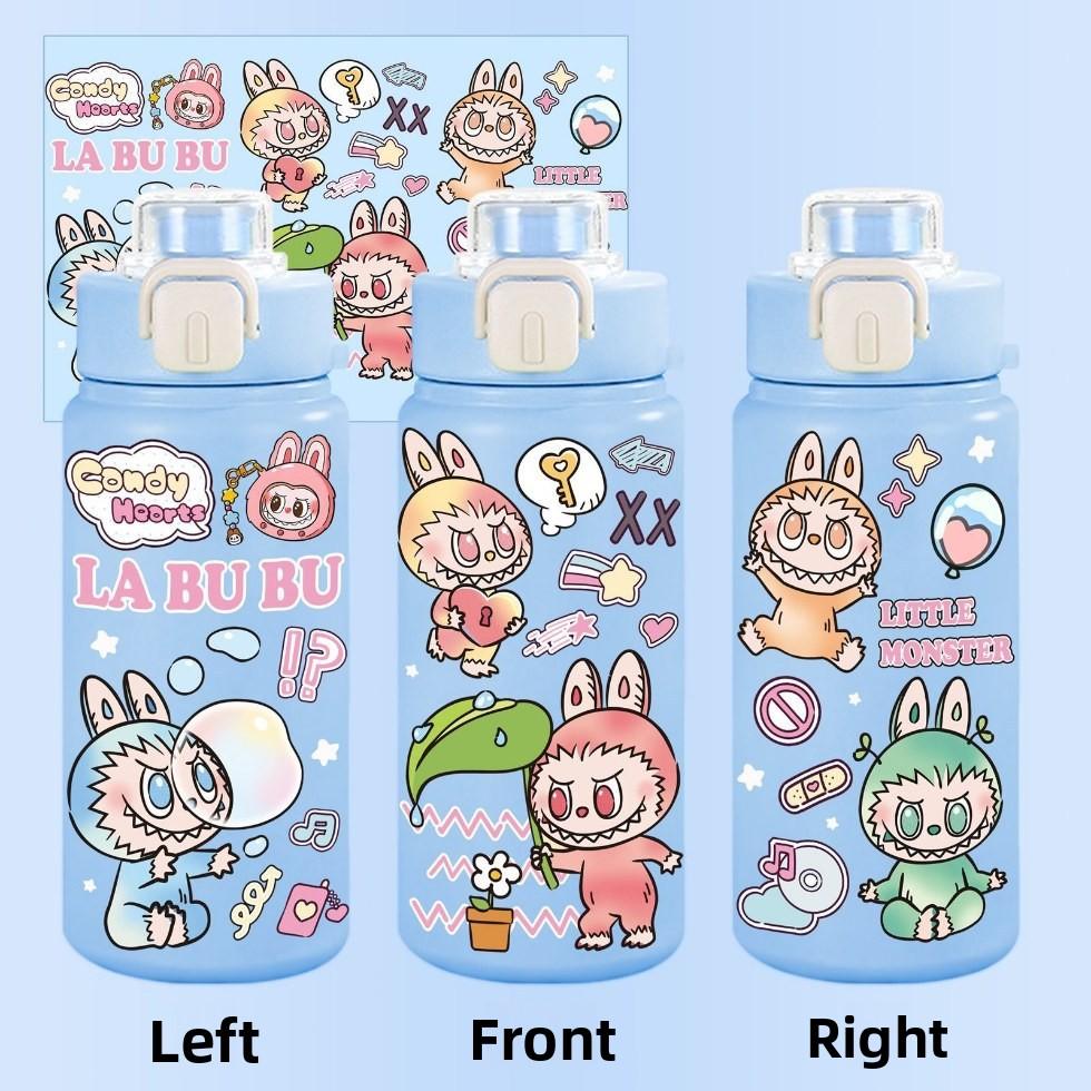 

Labubu Double Drink Thermos Cup High Value Straw Cup Gift 316 Stainless Steel Student Going Out Portable Water Cup 600ml
