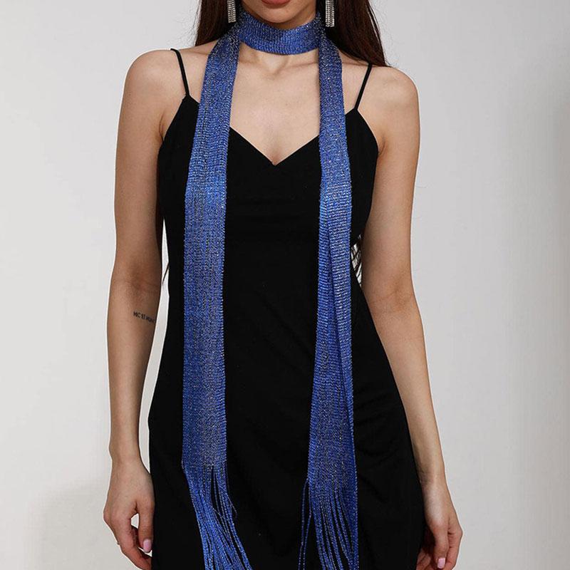 

Жіноче вінтажне золото, срібло, блискуче намисто, яскравий шовк, сонцезахисний крем, шаль, вечірня сукня з пензликом, шарф королівський синій колір