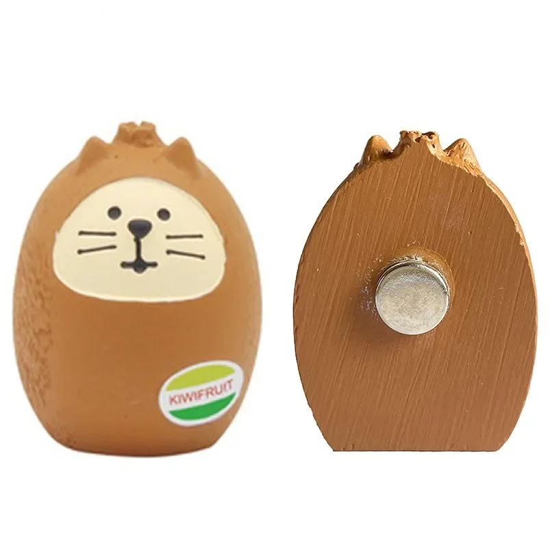 Resin Cute Cartoon Cat Fridge Magnetic Sticker Kawaii Zakka 3D Refrigerator Magnet Magnets Home Decoration Creative BirthdayGift