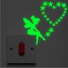 1PC Cartoon Luminous Glow Switch Naklejka na Ciemną Ścianę Naklejki Wystrój Domu Dekoracja Pokoju Dziecięcego Naklejka Księżyc Gwiazda Kot