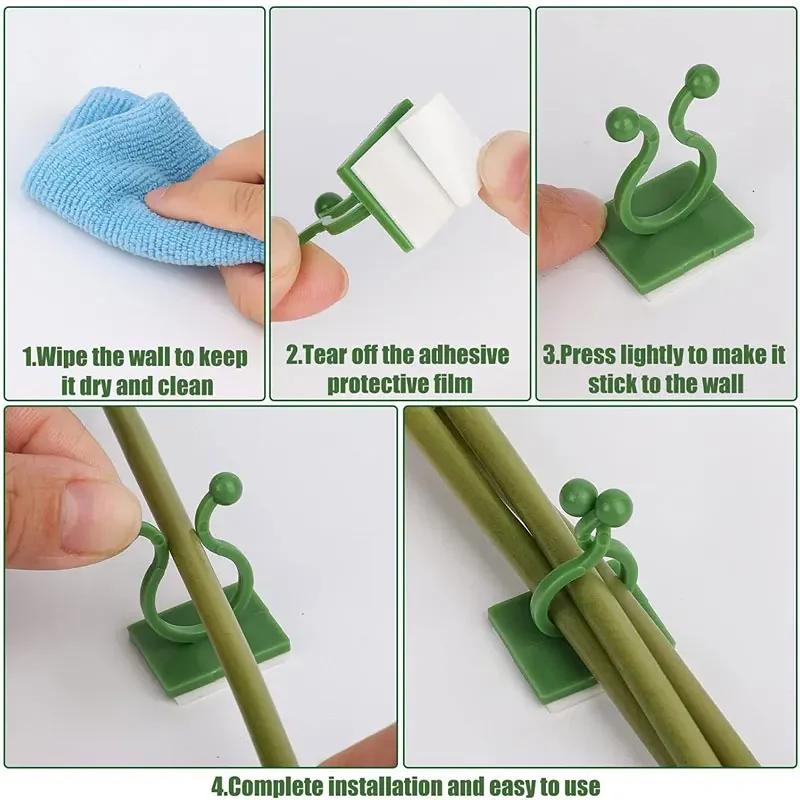 1/30/50Pcs For Garden Accsesories Plant Garden Pots & Planters Climbing Wall Outdoor Decors Lamp Support for Plants Clip Vine