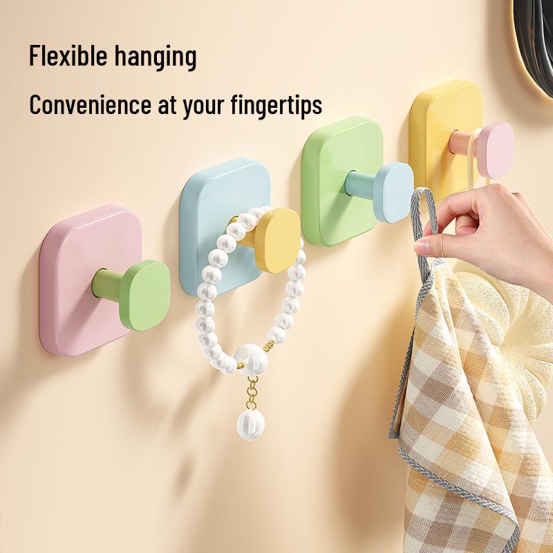 Macaron Adhesive Wall Hook - Coat Rack for Entryway, Bedroom, Living Room