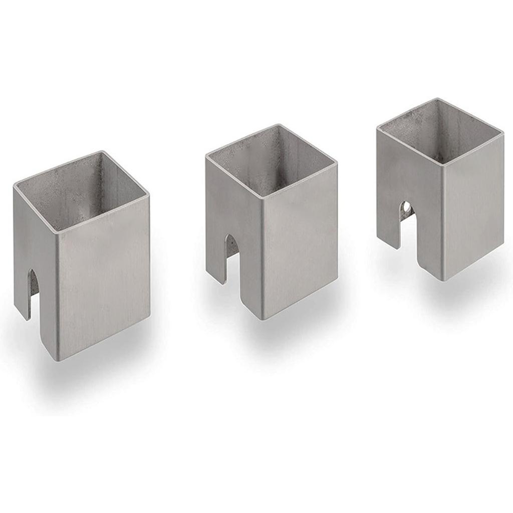 Pack of 3 Grill Spacers Grilling Plate Rack Stainless Steel Texture Suitable for Fire Plate and Grill Barrel Distance