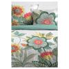 Parure de lit - EDEN - Cassie fleurie - 220 x 240 cm - 100% coton - Motif fleuri vert