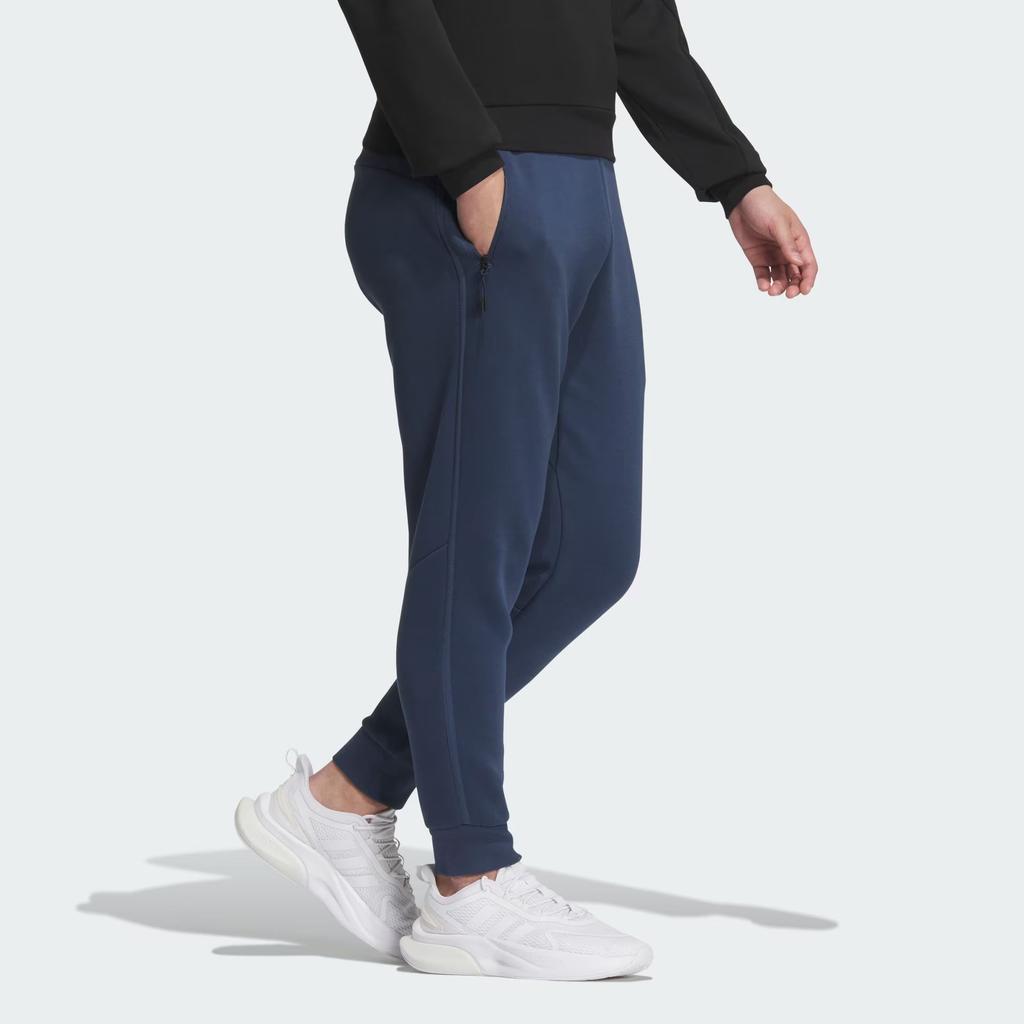 Adidas Knitted Sweatpants Men's Navy Blue Moderate Cuffed Pants IP4906