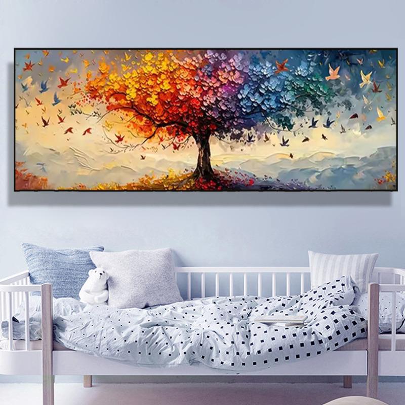 

Tree of Life Canvas Printing Large Size Poster Abstract Art Geometric Kitchen Modern Wall Art Prints Decoration for Living Room 20x60cm No Frame