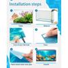 4 Pack Aquarium Background Polyester 30 x 18 Inch Cloth Fish Tank Background Undersea Corals Sunshines Rock Aquatic Plants Wallpaper with