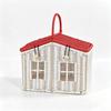 Portable House-Shaped Storage Basket With Handle Snacks Fruits Picnic Home Organization PP Material