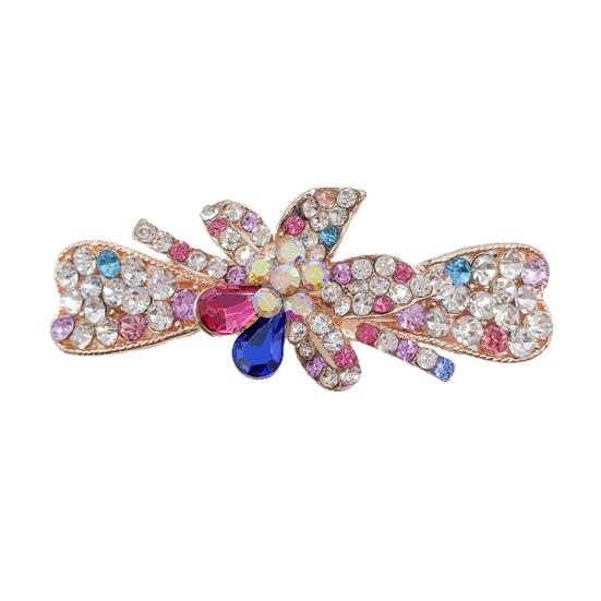 Fashion Women Rhinestone Hair Clip Flower Barrettes Hairpin Spring Headwear