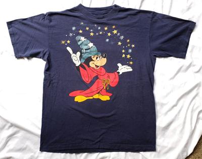 Walt Disney Mickey Mouse Fantasia Shirt Size S-5XL Sorcerer Movie 90s Reprint