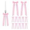 12pcs Candlestick Bows Decor 13 Inch Large Coquette Decorations Bows for Table Self Adhesive Wedding Bridal Shower Party Centerpieces