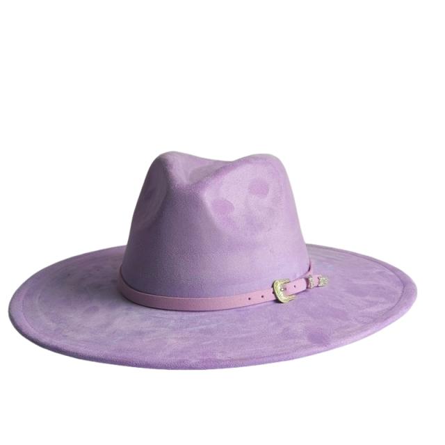 Classic Camel Suede Hat Wide Brim  New Fedora Hat Men Women Autumn Winter Felt Hats Classic Church Fedoras Chapeau Sombrer