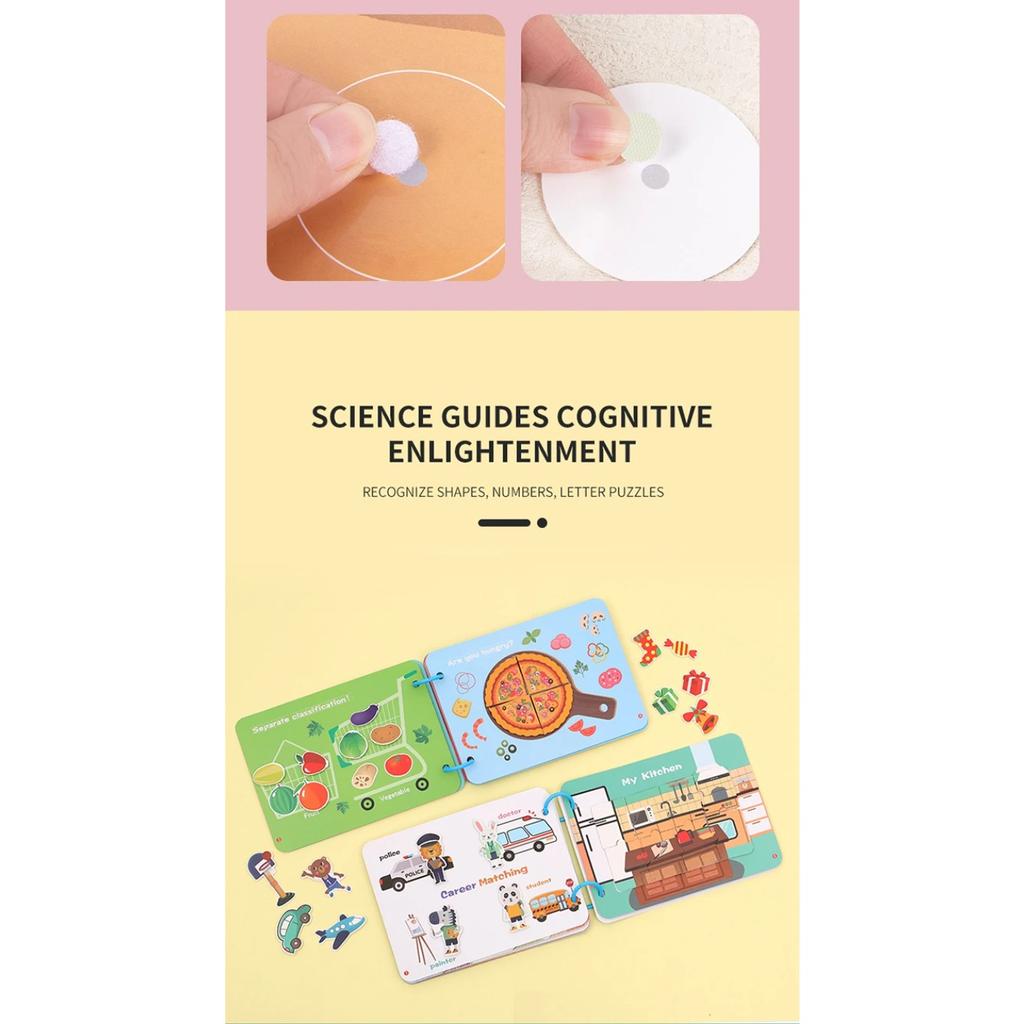Kid Quiet Book Montessori Baby Educational Toy Logical Life Ability Sorting Match Game Baby Sticker Toy for Child Book Gift
