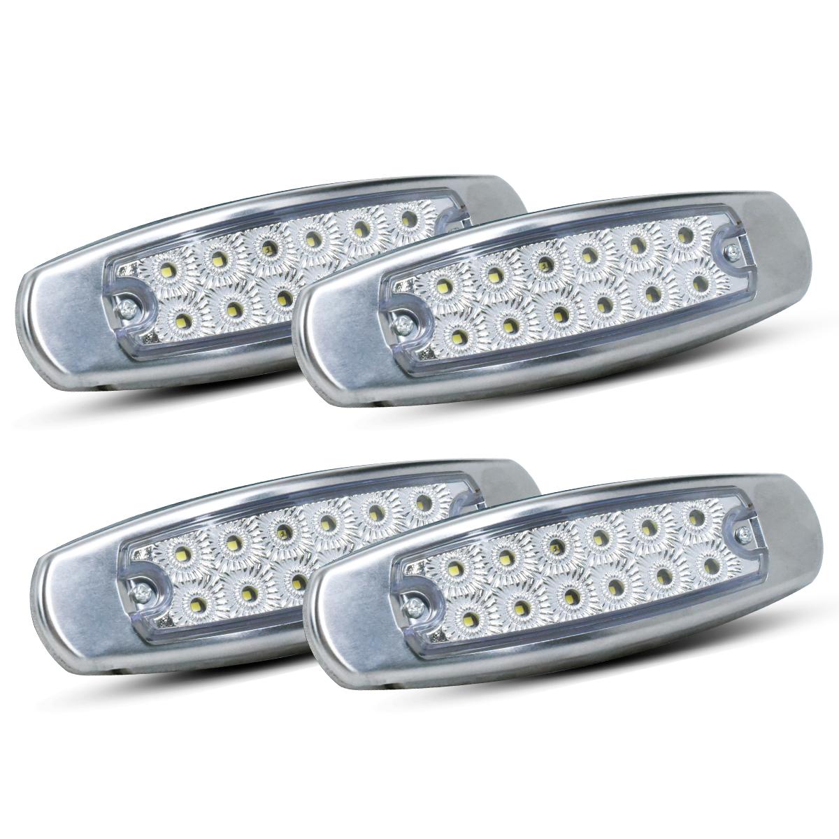 

Long Life Span Easy Installation 4 Pieces Powerful LED Side Lights 12V/24V White/Orange/Red/Blue/Green For Lorry/Truck/Pick up White 4pieces