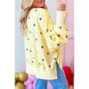 Felpa oversize da donna Autunno Inverno, Stampa Pois Blocco Colore, Top Casual Moda Transfrontaliera
