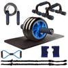 Household Abdominal Roller 8-piece Set Jump Rope Training Abdominal Roller H-shaped Pushup Family Exercise Combination Set