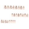 Hot-selling Japanese Style French Leopard Print Nail Art, Short Almond Nail, Cat Eye Flash Wearing Armor