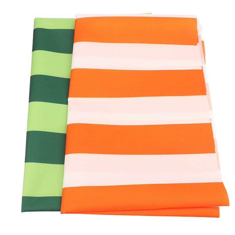420D  Striped Print Oxford Fabric Waterproof Fabric Canopy Tent Umbrella Cloth Pu Coated 50X150Cm Sunshade