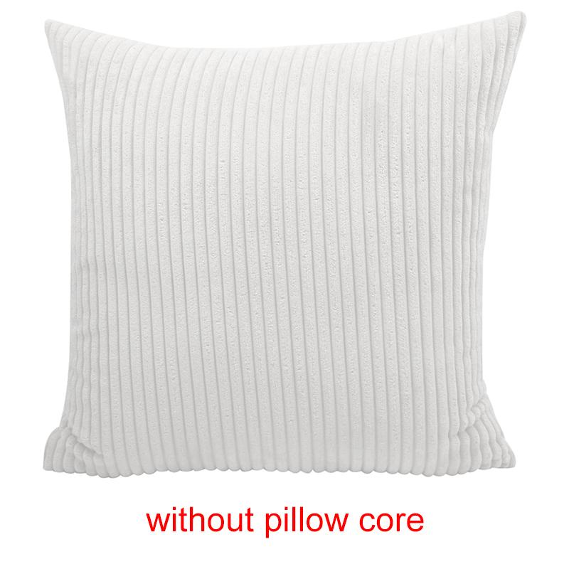 

1Pc Cushion Cover Sofa Home Decor Supersoft Pillow Case Bed Corduroy Living Room Decoration 40X40CM Striped 40*40cm белый