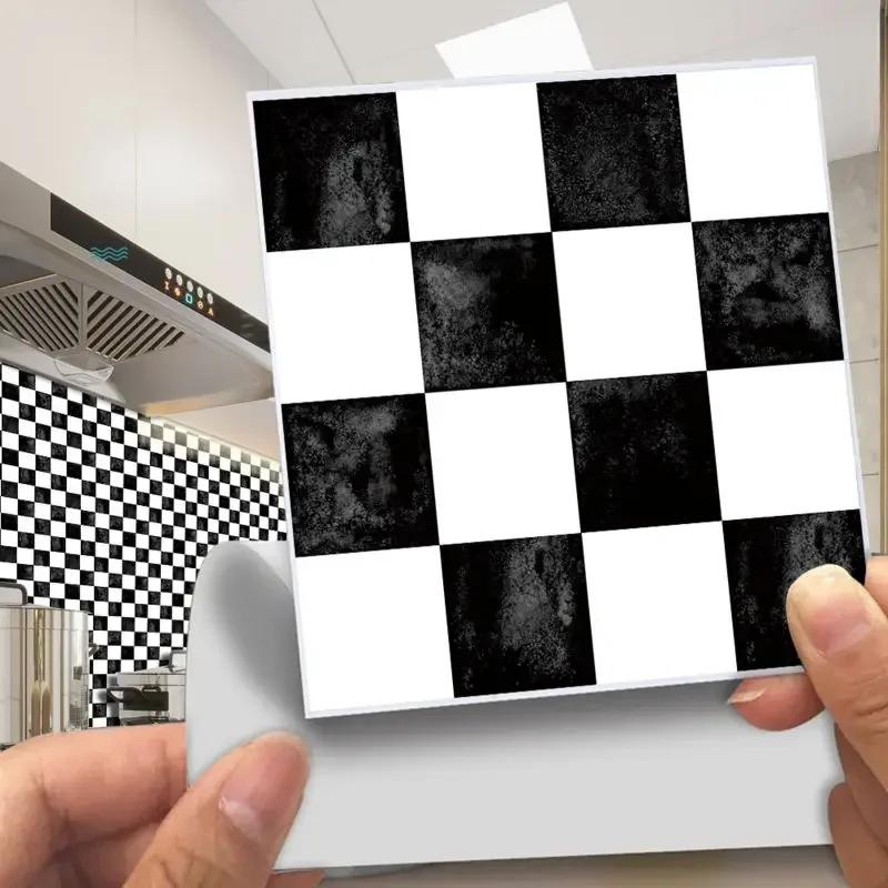 10pcs 3D Crystal Tile Stickers DIY Waterproof Self-Adhesive Wall, DIY Stickers for Home Decor Living Room Bathroom Kitchen Decor