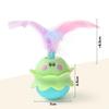 LIFLIX Cat Toy, Solitaire Play, Automatic Cat Teaser with Feathers, Electric Toy, Rotating, USB Rechargeable, Sound Emitting, Light Up, Green