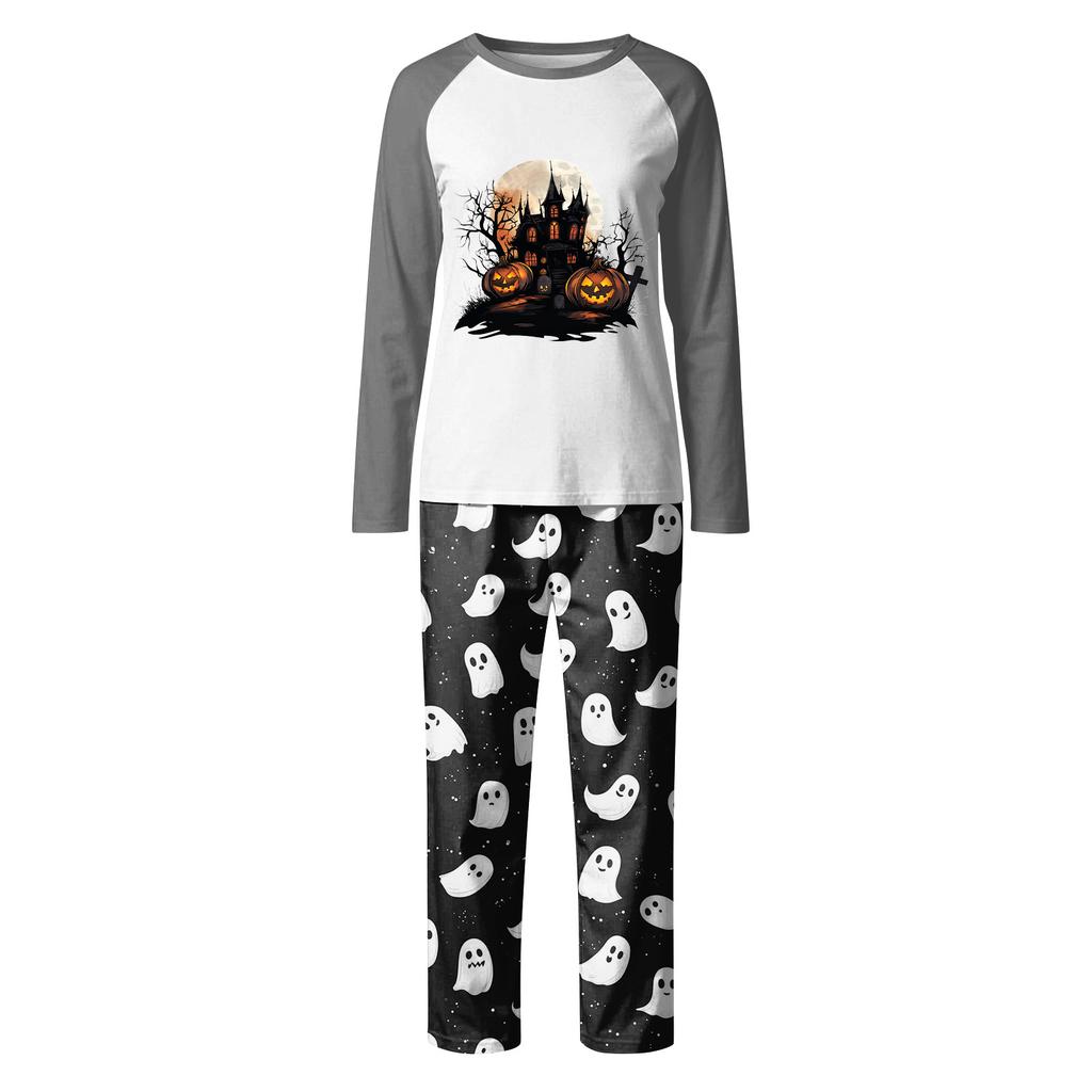 Halloween Print Family Matching Long Sleeved Parent-child Suit Home Clothes Suit Fall