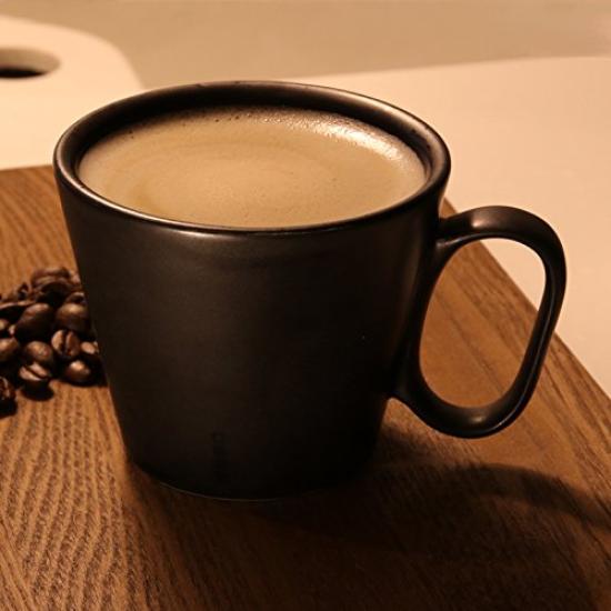 Wired Beans Eternal Mugs, Arita Ware and Mino Ware, Pair Set, Black Matte and White Matte, 240ml, Gift Boxed